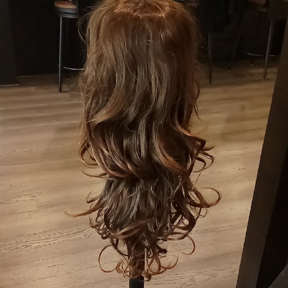 NEW Elegant Long Brown Hair Wig
